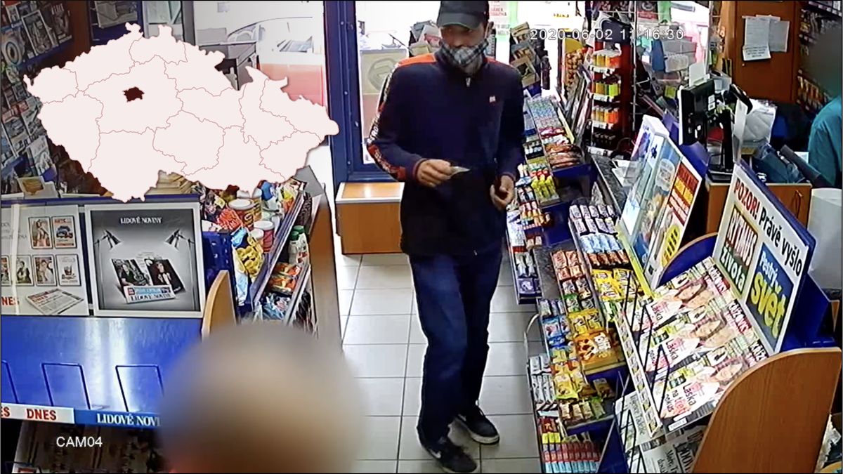 Video: Lupič přepadl prodejnu, může být nebezpečný, varuje policie
